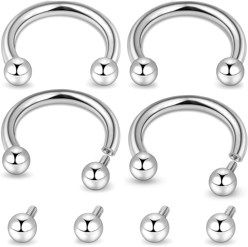 ONESING 20-30 قطعة حلقات السدادة 16G مجوهرات السدادة - ثقب جراحي من الفولاذ الحلقات على شكل حدوة الحصان هليكس دايث سمايلي تراغس حلقات الشفاه حلقة الأنف مجوهرات ثقب مفصلية سلسة للنساء والرجال - Image 1